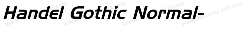 Handel Gothic Normal字体转换